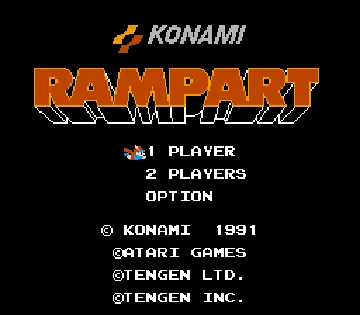 Rampart (Japan) (Konami) screen shot title